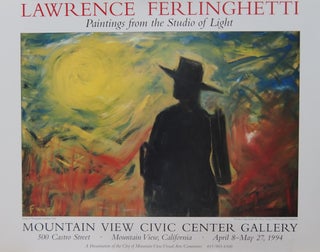 Original Gallery Poster for Paintings from the Studio of Light. Lawrence FERLINGHETTI