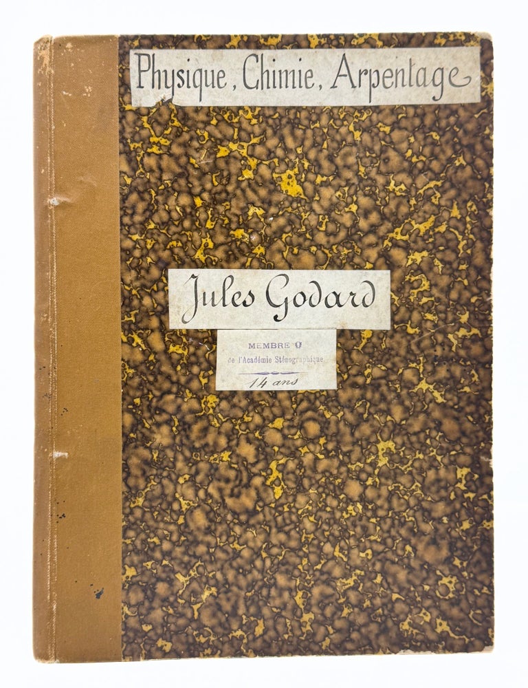 Physique, Chimie, Arpentage. Science, stenography, manuscript notebook. Jules GODARD.