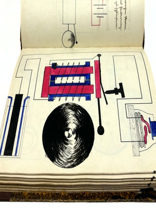 Early 20th Century German Illustrated Physics Manuscript Notebook. Physik
