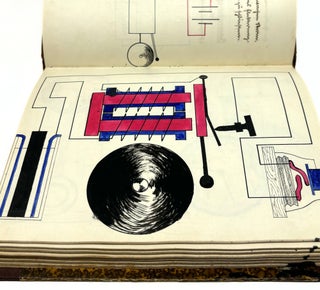 Early 20th Century German Illustrated Physics Manuscript Notebook. Physik