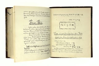 Early 20th Century German Illustrated Physics Manuscript Notebook. Physik