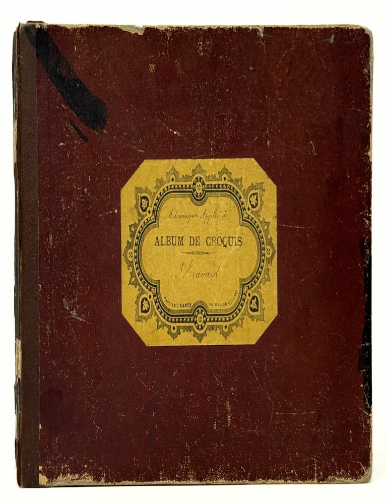 Applied Mechanical Engineering Sketch Notebook from &Eacute;cole des Mines de Saint-&Eacute;tienne, Seine, P. TRAVARD.