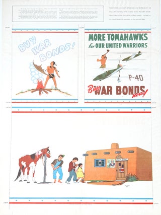More Tomahawks for Our United Warriors, Buy War Bonds Now!; Buy War Bonds! Uncut Sheet of...