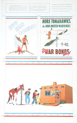 More Tomahawks for Our United Warriors, Buy War Bonds Now!; Buy War Bonds! Uncut Sheet of...