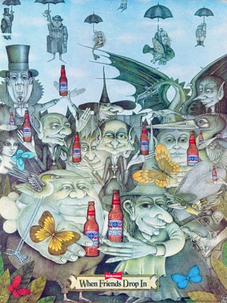 When Friends Drop In, Budweiser Promotional Poster. Wayne ANDERSON