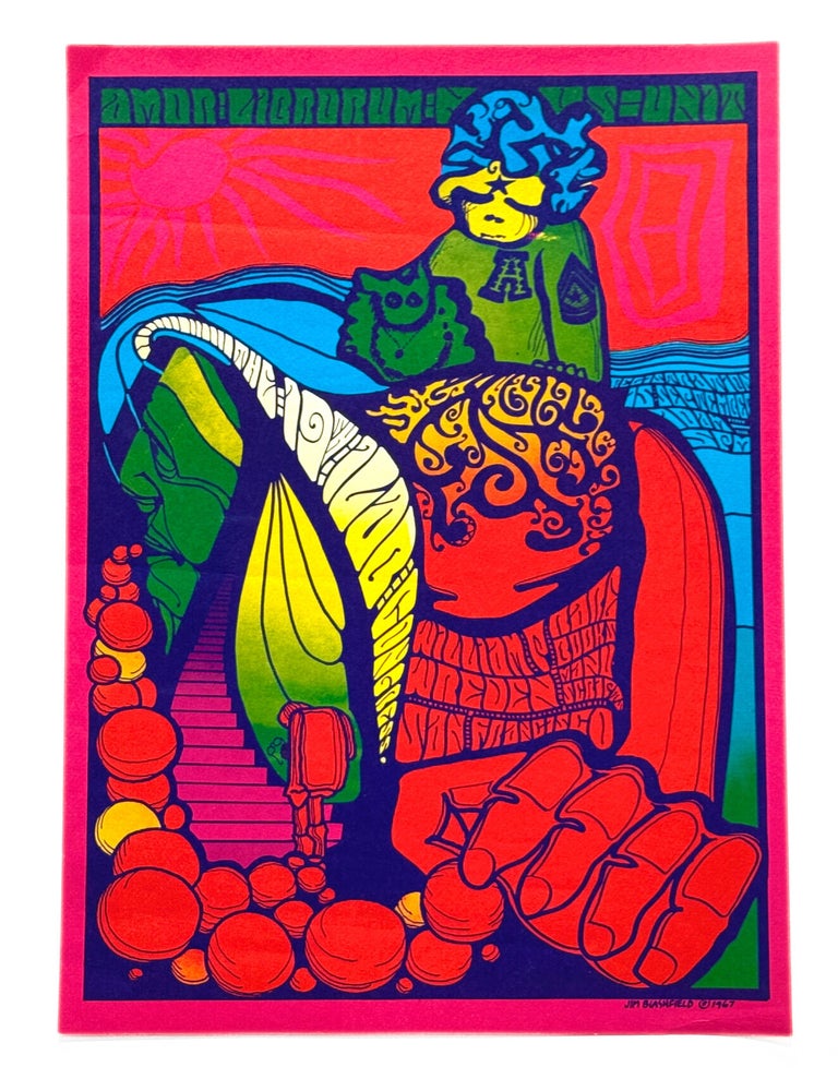 Amor Librorum Nos Unit. Poster celebrating the 19th Congress of the International League of. Jim BLASHFIELD, artist.
